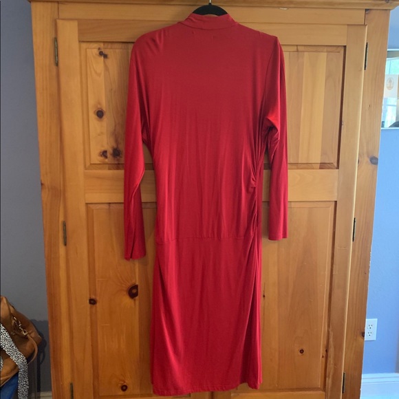 Perfect red holiday dress. 96% rayon 4% Spandex. - Picture 2 of 3